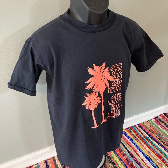 80s Neon Myrtle Beach Shirt Spring Break Large - Picture 3 of 6